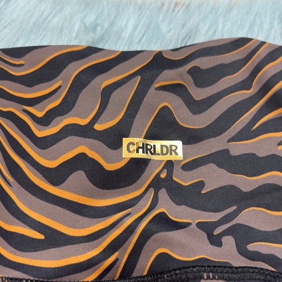 CHRLDR Brown Black Zebra Print High Waist Leggings sz L - Picture 9 of 9